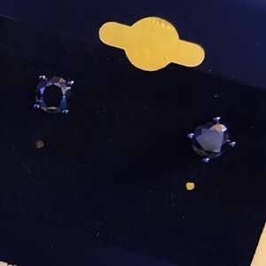 Moissante Black Stud Earrings #1